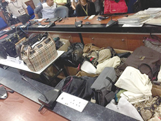 Seized branded bags worth RM500,000